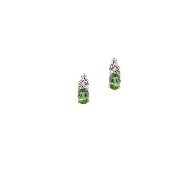 Natural Tourmaline Diamond Earrings 14k Gold 1.57 TCW Certified $3,490 211894 - Picture 11 of 15